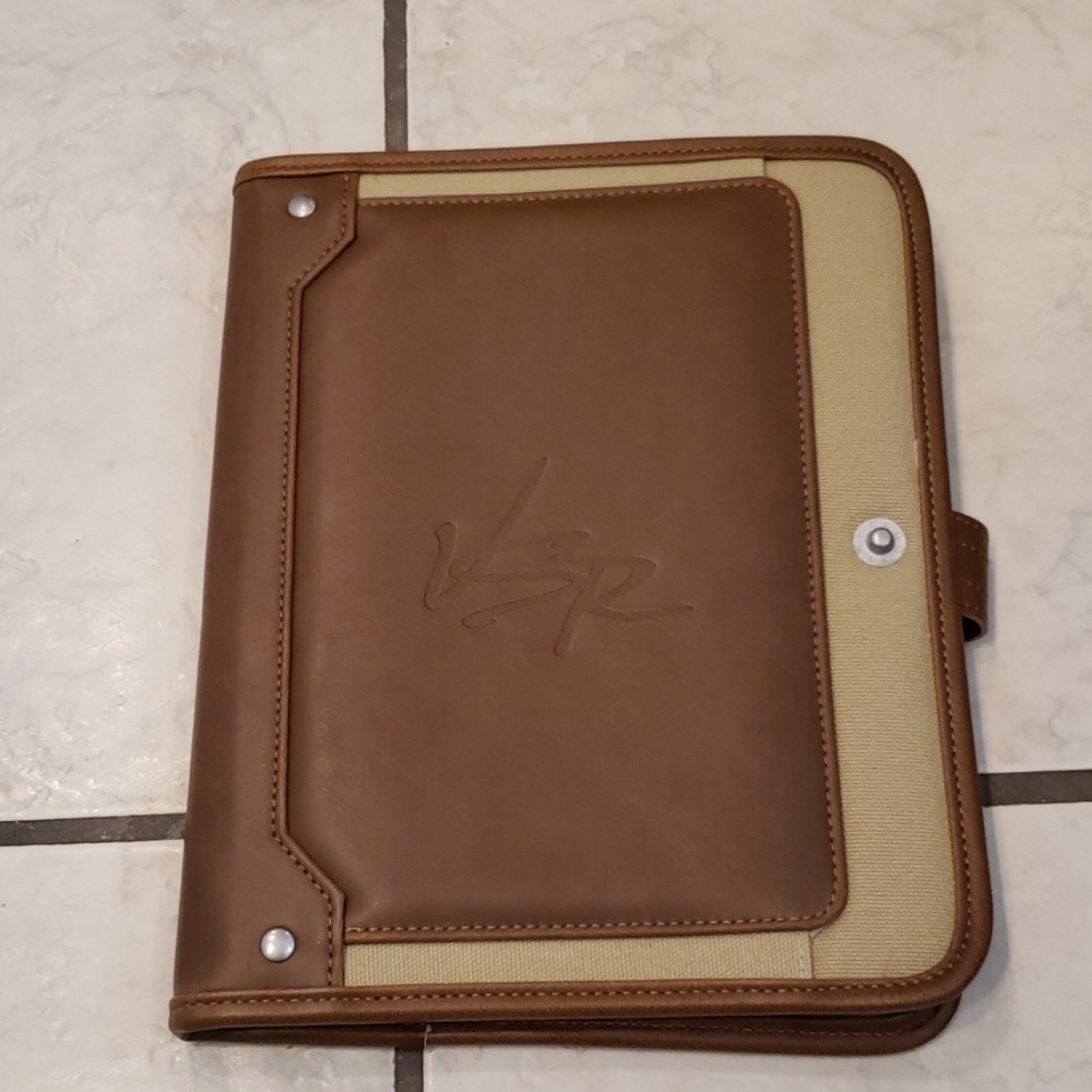Tablet cover and notebook leather and canvas
